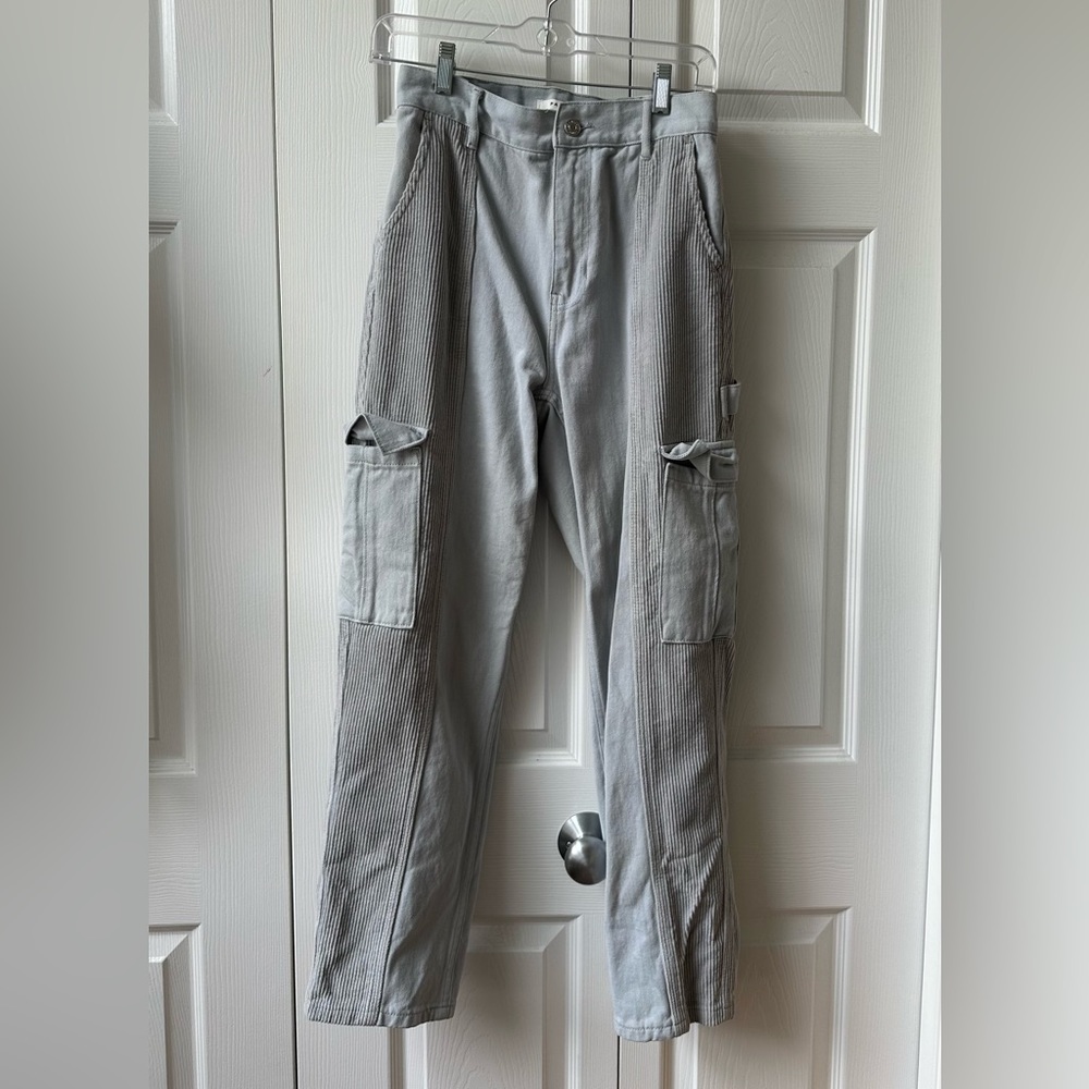 PacSun | Light Blue Corduroy Paneled Cargo Skate Pants size 26
